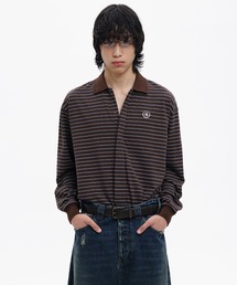 【MASONPRINCE】【2024AW】　ゲームポロシャツ MASONPRINCE（メイソンプリンス）の「オーバーサイズ 袖ライン