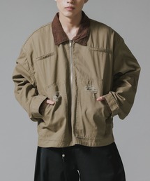 Theater code（シアターコード）の「Distressed Finish Switch Design Jacket / ダメージ加工 切り替えデザイン ブルゾン（カバーオール）」