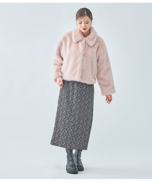 PEACH JOHN（ピーチジョン）の「エコファーショートコート（その他アウター・レディース・ベージュ/イエロー/ピンク・SMALL/MEDIUM）」の17枚目の写真
