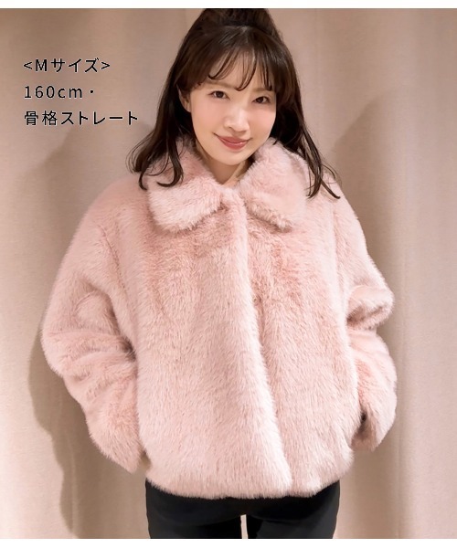 エコファーショートコート（その他アウター）｜PEACH JOHN