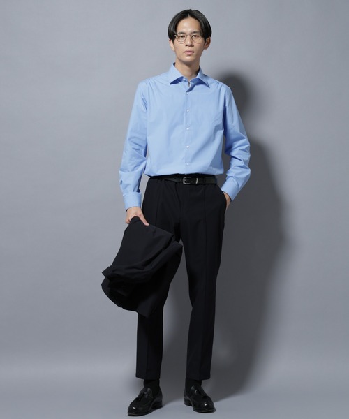 NANO universe(ナノユニバース)の「「N shirt」Anti Soaked(R)汗染み防止セミワイドカラーシャツ長袖(シャツ/ブラウス・メンズ・ホワイト/その他1/ライトブルー・S/M/L)」の22枚目の写真