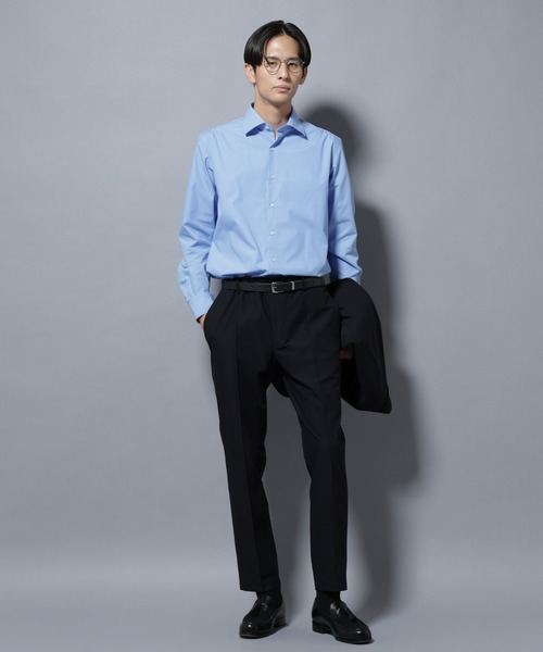 NANO universe(ナノユニバース)の「「N shirt」Anti Soaked(R)汗染み防止セミワイドカラーシャツ長袖(シャツ/ブラウス・メンズ・ホワイト/その他1/ライトブルー・S/M/L)」の21枚目の写真