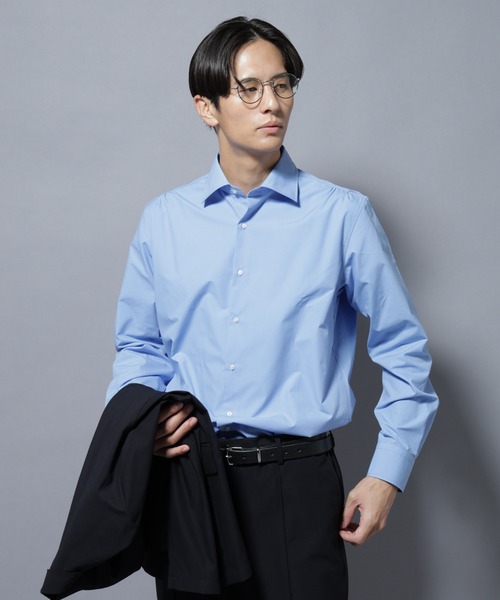 NANO universe(ナノユニバース)の「「N shirt」Anti Soaked(R)汗染み防止セミワイドカラーシャツ長袖(シャツ/ブラウス・メンズ・ホワイト/その他1/ライトブルー・S/M/L)」の19枚目の写真