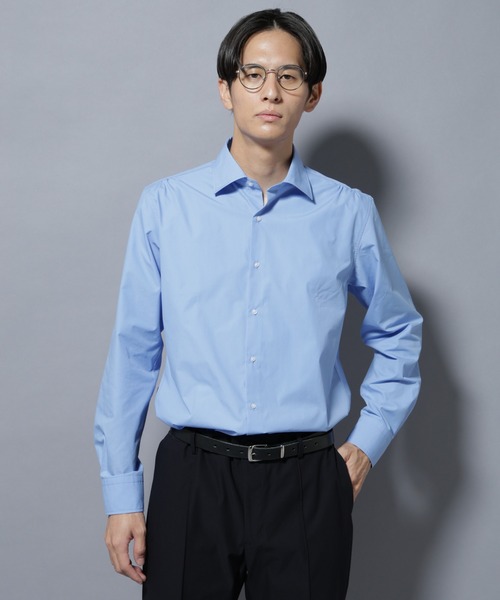 NANO universe(ナノユニバース)の「「N shirt」Anti Soaked(R)汗染み防止セミワイドカラーシャツ長袖(シャツ/ブラウス・メンズ・ホワイト/その他1/ライトブルー・S/M/L)」の18枚目の写真