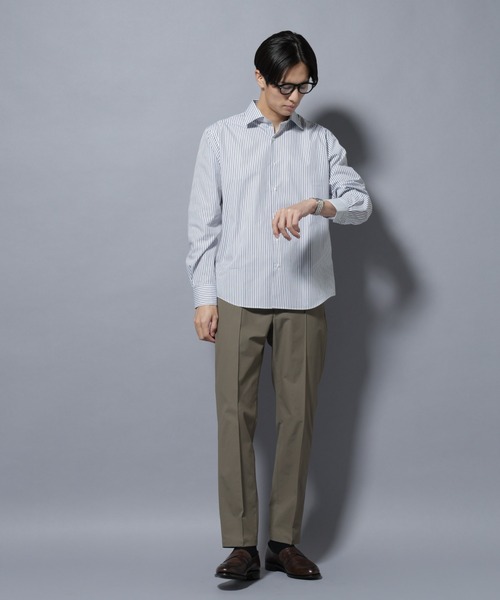 NANO universe(ナノユニバース)の「「N shirt」Anti Soaked(R)汗染み防止セミワイドカラーシャツ長袖(シャツ/ブラウス・メンズ・ホワイト/その他1/ライトブルー・S/M/L)」の15枚目の写真