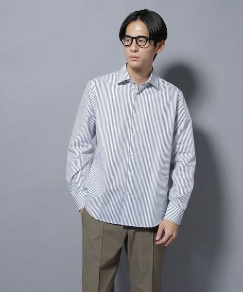 NANO universe(ナノユニバース)の「「N shirt」Anti Soaked(R)汗染み防止セミワイドカラーシャツ長袖(シャツ/ブラウス・メンズ・ホワイト/その他1/ライトブルー・S/M/L)」の11枚目の写真