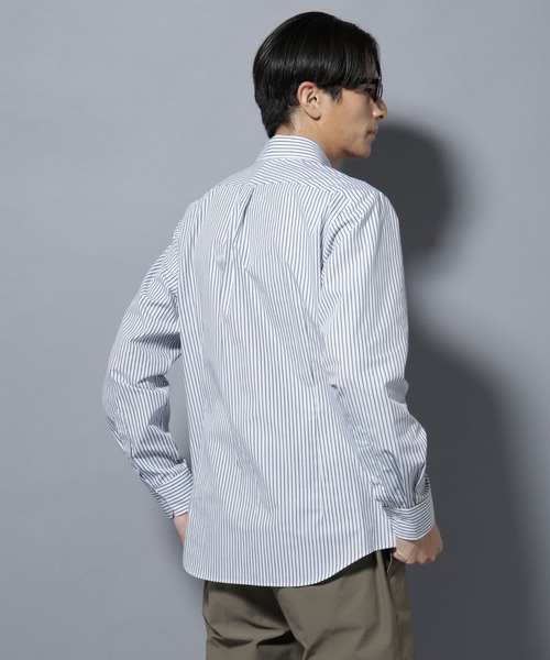NANO universe(ナノユニバース)の「「N shirt」Anti Soaked(R)汗染み防止セミワイドカラーシャツ長袖(シャツ/ブラウス・メンズ・ホワイト/その他1/ライトブルー・S/M/L)」の12枚目の写真