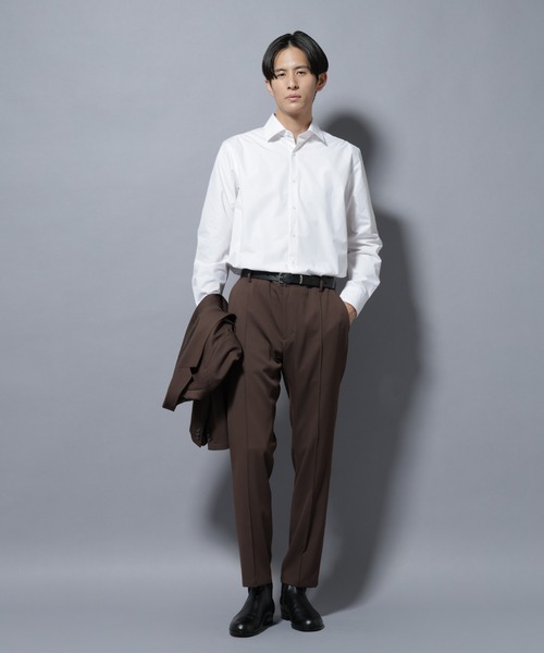 NANO universe(ナノユニバース)の「「N shirt」Anti Soaked(R)汗染み防止セミワイドカラーシャツ長袖(シャツ/ブラウス・メンズ・ホワイト/その他1/ライトブルー・S/M/L)」の7枚目の写真