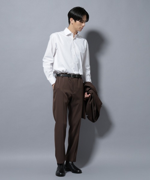 NANO universe(ナノユニバース)の「「N shirt」Anti Soaked(R)汗染み防止セミワイドカラーシャツ長袖(シャツ/ブラウス・メンズ・ホワイト/その他1/ライトブルー・S/M/L)」の8枚目の写真