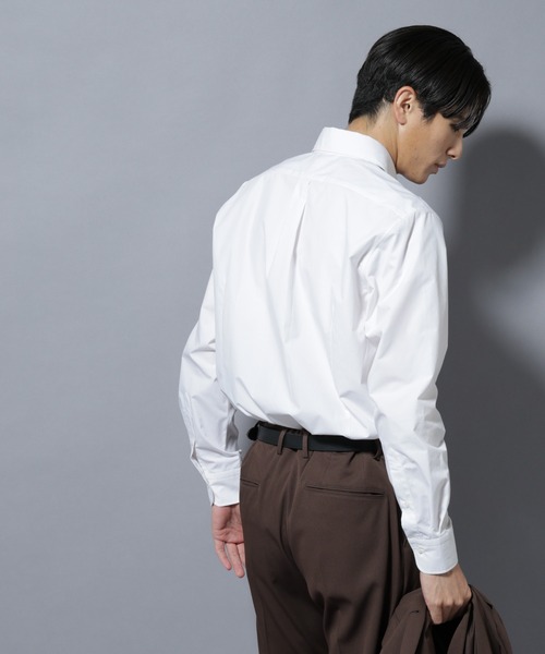 NANO universe(ナノユニバース)の「「N shirt」Anti Soaked(R)汗染み防止セミワイドカラーシャツ長袖(シャツ/ブラウス・メンズ・ホワイト/その他1/ライトブルー・S/M/L)」の6枚目の写真