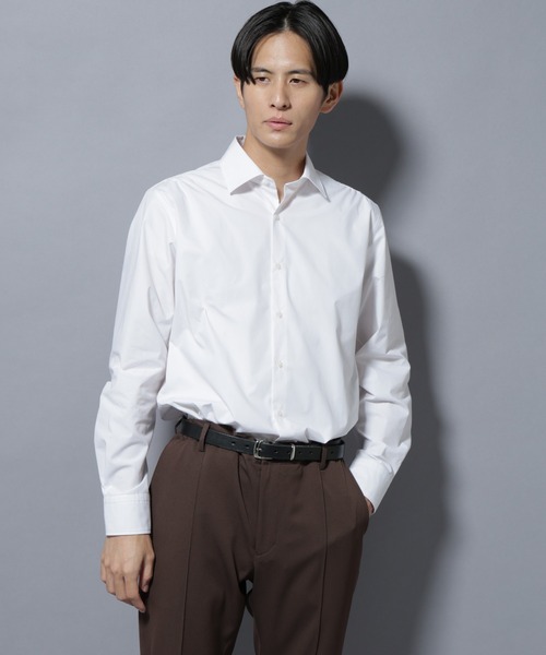 NANO universe(ナノユニバース)の「「N shirt」Anti Soaked(R)汗染み防止セミワイドカラーシャツ長袖(シャツ/ブラウス・メンズ・ホワイト/その他1/ライトブルー・S/M/L)」の5枚目の写真