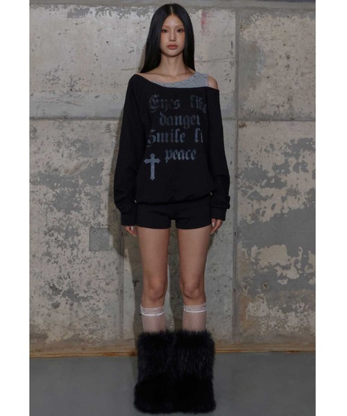 FANCY CLUB(ファンシークラブ)の「A'GEM/9 × .kom 『FANCY CLUB/ファンシークラブ』 ROSARY NOIRER SWEATSHIRT/ノワラー スウェット シャツ(スウェット・レディース・ブラック・FREE)」の5枚目の写真