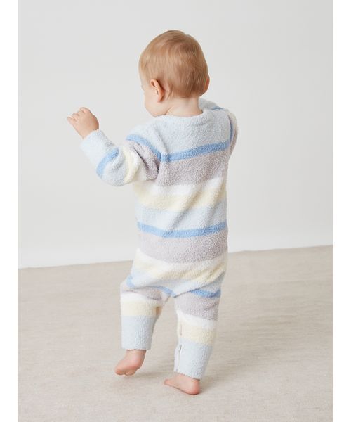 セール】【BABY】ベビモコカラフルボーダーロンパース（ロンパース