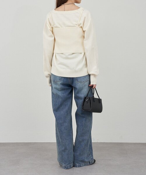 SHENERY(シーナリー)の「ビスチェセットカーディガン(カーディガン/ボレロ・レディース・グレー/アイボリー・FREE)」の10枚目の写真