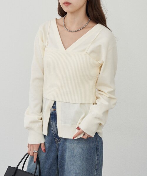 SHENERY(シーナリー)の「ビスチェセットカーディガン(カーディガン/ボレロ・レディース・グレー/アイボリー・FREE)」の14枚目の写真