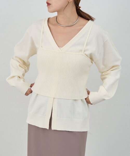 SHENERY(シーナリー)の「ビスチェセットカーディガン(カーディガン/ボレロ・レディース・グレー/アイボリー・FREE)」の20枚目の写真