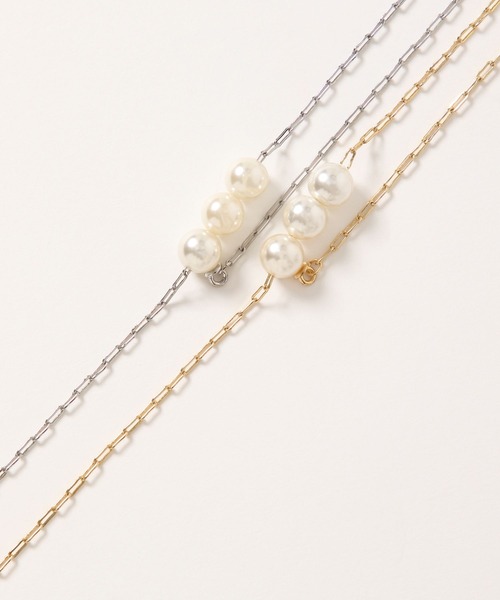 Andemiu（アンデミュウ）の「パールスライドY字ネックレス604191（ネックレス・レディース・シルバー/ゴールド・FREE）」の8枚目の写真