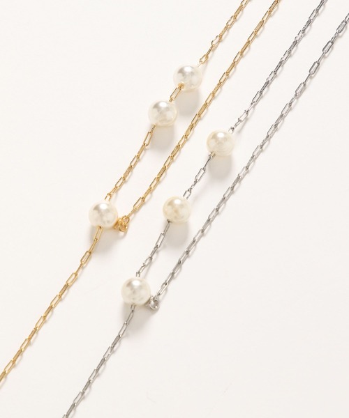 Andemiu（アンデミュウ）の「パールスライドY字ネックレス604191（ネックレス・レディース・シルバー/ゴールド・FREE）」の9枚目の写真