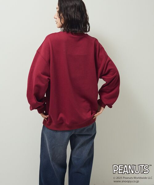 Green　Parks（グリーンパークス）の「■PEANUTS ヘッドフォンスウェット（スウェット・レディース・ボルドー・FREE）」の8枚目の写真