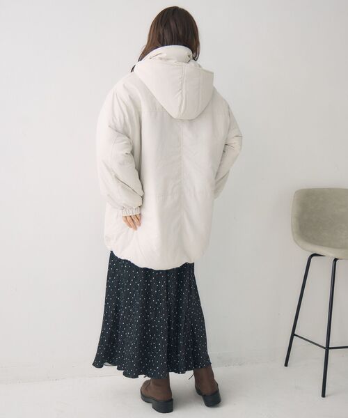 RETRO GIRL（レトロガール）の「フードモンスターJK（ダウンジャケット/コート・レディース・ナチュラル/ブラック/ライトグレー・FREE）」の9枚目の写真