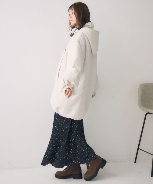 RETRO GIRL（レトロガール）の「フードモンスターJK（ダウンジャケット/コート・レディース・ナチュラル/ブラック/ライトグレー・FREE）」の10枚目の写真