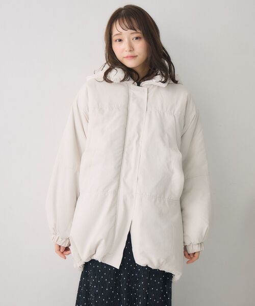 RETRO GIRL（レトロガール）の「フードモンスターJK（ダウンジャケット/コート・レディース・ナチュラル/ブラック/ライトグレー・FREE）」の11枚目の写真