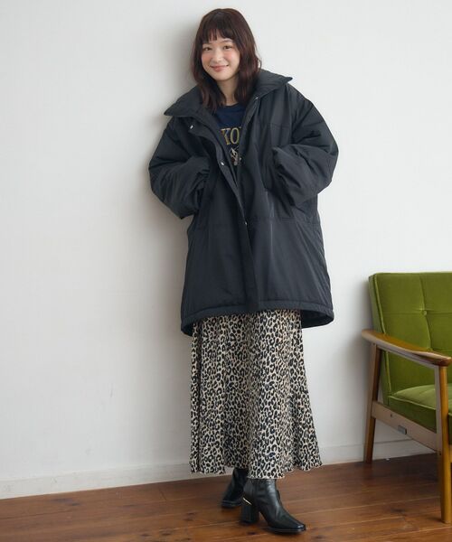 RETRO GIRL（レトロガール）の「フードモンスターJK（ダウンジャケット/コート・レディース・ナチュラル/ブラック/ライトグレー・FREE）」の15枚目の写真