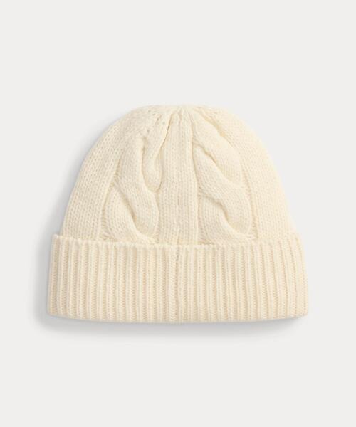 Polo ベア ケーブル ウールブレンド ビーニー（ニットキャップ