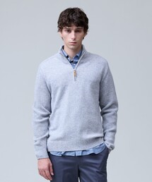 ハーフジップ」に該当するメンズのニット/セーター（グレー/灰色系