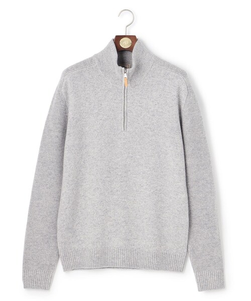 J.PRESS(ジェイプレス)の「ウール×カシミヤの上質素材【Cash Lamb's Wool】ハーフジップ ニット_25年モデル(ニット/セーター・メンズ・ネイビー系/ベージュ系/ライトグレー系/グリーン系/ブルー系・X-LARGE/LARGE/MEDIUM)」の7枚目の写真
