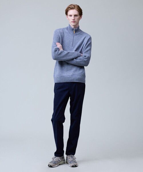 J.PRESS(ジェイプレス)の「ウール×カシミヤの上質素材【Cash Lamb's Wool】ハーフジップ ニット_25年モデル(ニット/セーター・メンズ・ネイビー系/ベージュ系/ライトグレー系/グリーン系/ブルー系・X-LARGE/LARGE/MEDIUM)」の9枚目の写真