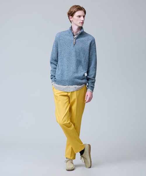 J.PRESS(ジェイプレス)の「ウール×カシミヤの上質素材【Cash Lamb's Wool】ハーフジップ ニット_25年モデル(ニット/セーター・メンズ・ネイビー系/ベージュ系/ライトグレー系/グリーン系/ブルー系・X-LARGE/LARGE/MEDIUM)」の18枚目の写真