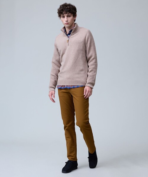 J.PRESS(ジェイプレス)の「ウール×カシミヤの上質素材【Cash Lamb's Wool】ハーフジップ ニット_25年モデル(ニット/セーター・メンズ・ネイビー系/ベージュ系/ライトグレー系/グリーン系/ブルー系・X-LARGE/LARGE/MEDIUM)」の21枚目の写真