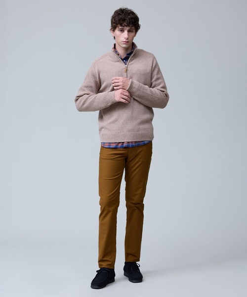 J.PRESS(ジェイプレス)の「ウール×カシミヤの上質素材【Cash Lamb's Wool】ハーフジップ ニット_25年モデル(ニット/セーター・メンズ・ネイビー系/ベージュ系/ライトグレー系/グリーン系/ブルー系・X-LARGE/LARGE/MEDIUM)」の22枚目の写真