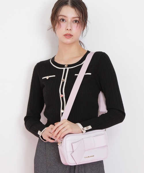 JILL by JILL STUART（ジルバイジルスチュアート）の「◇＜リボンシリーズ＞スクエアポシェット（ショルダーバッグ・レディース・ホワイト/ラベンダー/ブラック・FREE）」の8枚目の写真