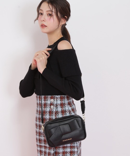 JILL by JILL STUART（ジルバイジルスチュアート）の「◇＜リボンシリーズ＞スクエアポシェット（ショルダーバッグ・レディース・ホワイト/ラベンダー/ブラック・FREE）」の7枚目の写真