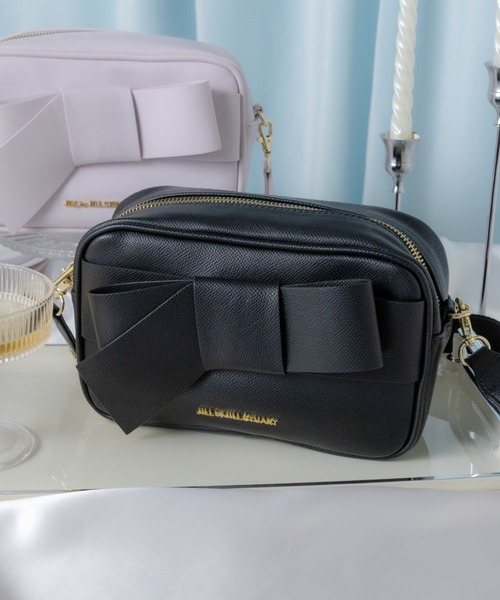 JILL by JILL STUART（ジルバイジルスチュアート）の「◇＜リボンシリーズ＞スクエアポシェット（ショルダーバッグ・レディース・ホワイト/ラベンダー/ブラック・FREE）」の4枚目の写真