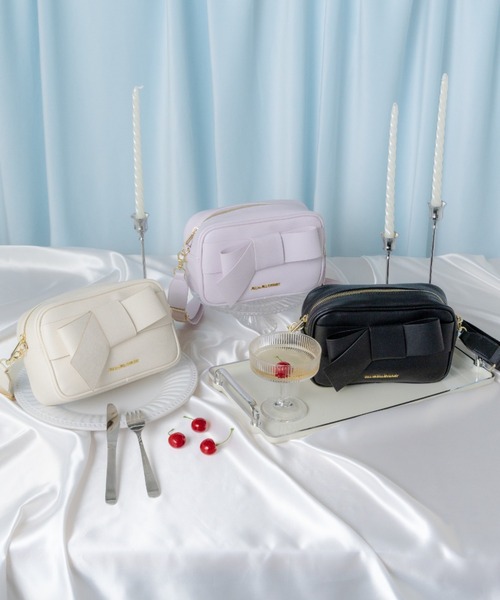 JILL♪出品 ◇＜リボンシリーズ＞スクエアポシェット（ショルダーバッグ）｜JILL