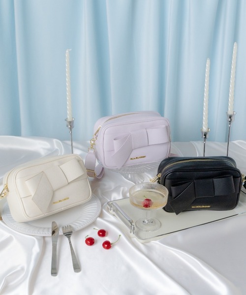 ◇＜リボンシリーズ＞スクエアポシェット（ショルダーバッグ）｜JILL