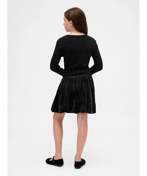 GAP（ギャップ）の「ベロア バブルスカート (キッズ)（スカート・キッズ・ブラック・120cm/130cm/140cm/150cm/160cm/110cm）」の3枚目の写真