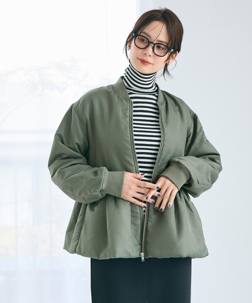 coca（coca）（コカ）の「ペプラムヘムMA-1（MA-1・レディース・カーキ/ライトベージュ・L/M）」の10枚目の写真