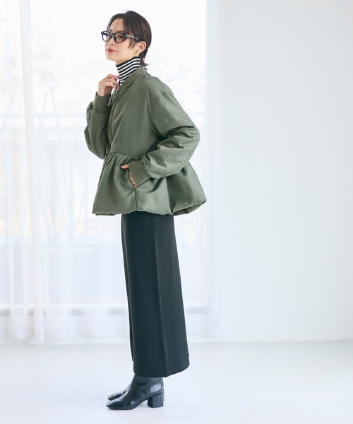 coca（coca）（コカ）の「ペプラムヘムMA-1（MA-1・レディース・カーキ/ライトベージュ・L/M）」の11枚目の写真