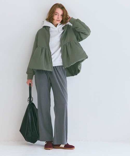 coca（coca）（コカ）の「ペプラムヘムMA-1（MA-1・レディース・カーキ/ライトベージュ・L/M）」の13枚目の写真