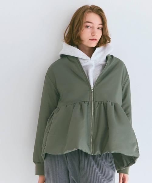 coca（coca）（コカ）の「ペプラムヘムMA-1（MA-1・レディース・カーキ/ライトベージュ・L/M）」の15枚目の写真