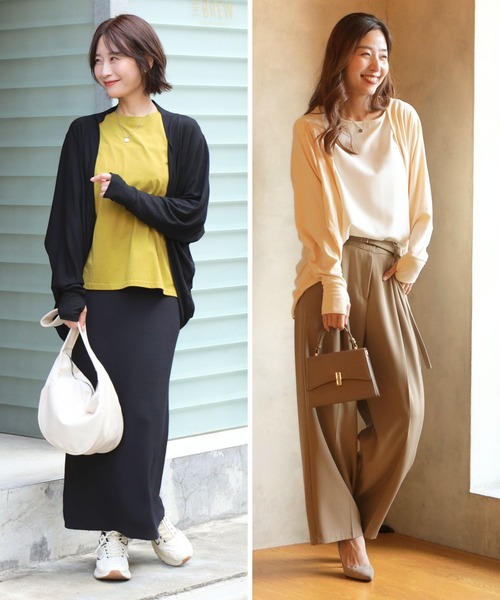 Ehre style(エーレスタイル)の「超ラクちん!肌隠しボレロ ドルマンカーデ(カーディガン/ボレロ・レディース・ブラック/クリーム・FREE)」の9枚目の写真