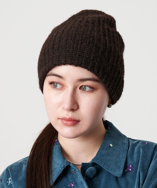BEAUTY&YOUTH UNITED ARROWS（ビューティーアンドユースユナイテッドアローズ）の「カラー ニットキャップ（ニットキャップ/ビーニー・レディース・グレー系/ダークブラウン・FREE）」の3枚目の写真