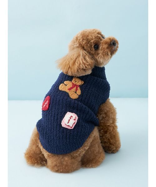 gelato pique（ジェラートピケ）の「【CAT&DOG】ベビモコベアサガラ刺繍プルオーバー（ペットウェア・レディース・アイボリー/ピンク/ネイビー・S/M/L）」の5枚目の写真
