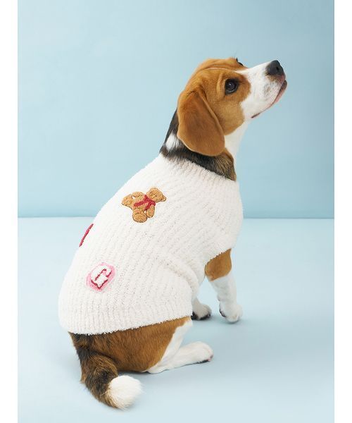 gelato pique（ジェラートピケ）の「【CAT&DOG】ベビモコベアサガラ刺繍プルオーバー（ペットウェア・レディース・アイボリー/ピンク/ネイビー・S/M/L）」の11枚目の写真