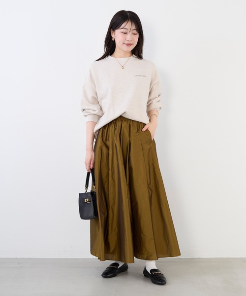 MICA&DEAL(マイカ&ディール)の「タックギャザーメモリースカート(スカート・レディース・イエロー/ネイビー/グリーン・FREE)」の22枚目の写真