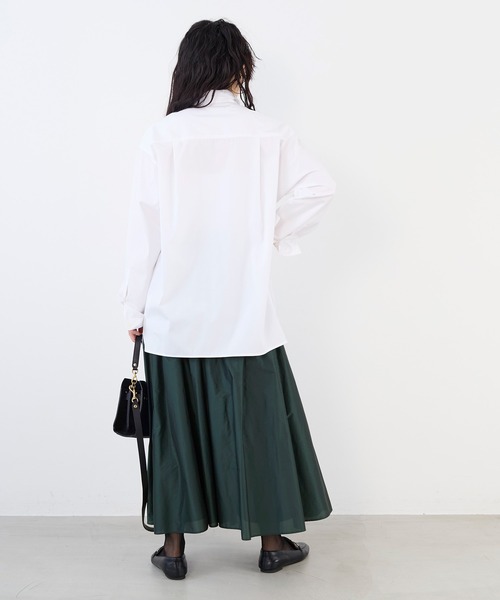 MICA&DEAL(マイカ&ディール)の「タックギャザーメモリースカート(スカート・レディース・イエロー/ネイビー/グリーン・FREE)」の6枚目の写真